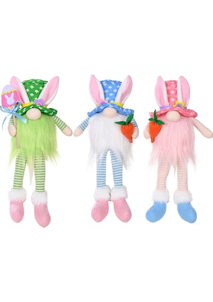 Uzun Bacaklar Paskalya Rudolf Gnome Tavşan LED Işık Aydınlık Tavşan Yüzü Olmayan Bebek Hediye Çocuklar Dıy Mutlu Paskalya Parti Dekoru (Yurt Dışından)