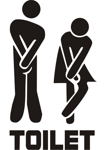 Komik Resimler Tuvalet Kapı Duvar Ev Dekorasyon, Çıkarılabilir Sanat Dıy Kapı Aksesuarları Vinil Yapışkan Duvar, Tuvalet (Yurt Dışından)