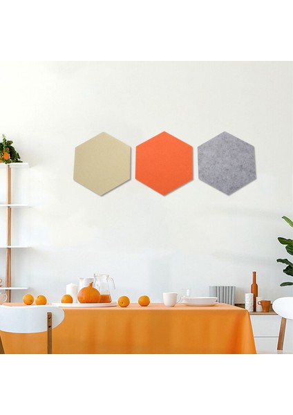 5 Adet/takım Altıgen Keçe Kurulu Altıgen Keçe Duvar Sticker Çok Fonksiyonlu 3D Dekoratif Ev Mesaj Panosu Kendinden Yapışkanlı Çocuk Odası Süpürgelik Turuncu Gri Serisi (Yurt Dışından) fiyatları