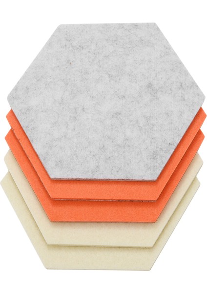 5 Adet/takım Altıgen Keçe Kurulu Altıgen Keçe Duvar Sticker Çok Fonksiyonlu 3D Dekoratif Ev Mesaj Panosu Kendinden Yapışkanlı Çocuk Odası Süpürgelik Turuncu Gri Serisi (Yurt Dışından) indirimleri