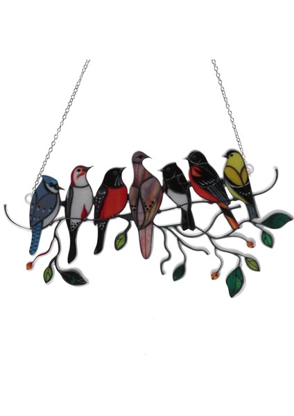 2pcs Kuşlar Lekeli Akrilik Pencere Asma, Tel Üzerinde Kuşlar, Lekeli Akrilik Kuşlar Pencere Asma Büyük Panel, Suncatcher (Yurt Dışından) fiyatları