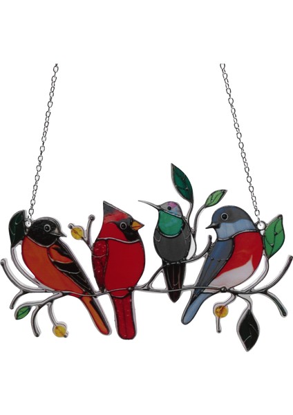 2pcs Kuşlar Lekeli Akrilik Pencere Asma, Tel Üzerinde Kuşlar, Lekeli Akrilik Kuşlar Pencere Asma Büyük Panel, Suncatcher (Yurt Dışından) indirimleri