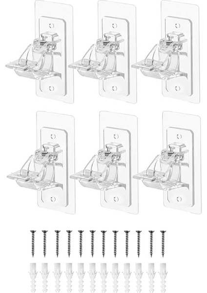 6 Adet Matkap Gerektirmeyen Perde Çubuğu Tutucu Braketleri, Kendinden Yapışkanlı Çubuk Tutucu Kancaları, Çivisiz Yapışkan Perde Çubuğu Kancaları (Yurt Dışından)