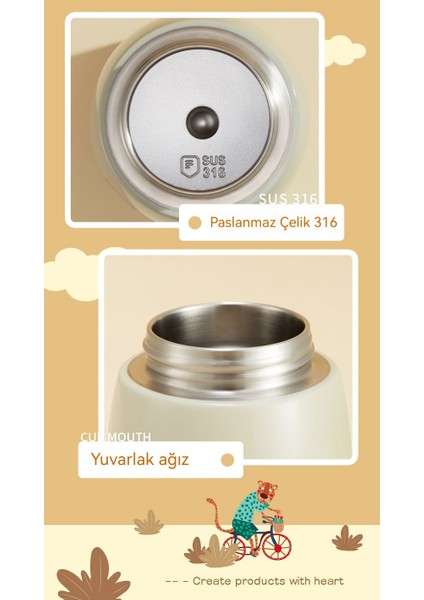 Çocuk Karikatür Termos Bardak Pipetli Hediyelik Bardak 316 Paslanmaz Çelik Termos Sıcak (Yurt Dışından) fırsatları