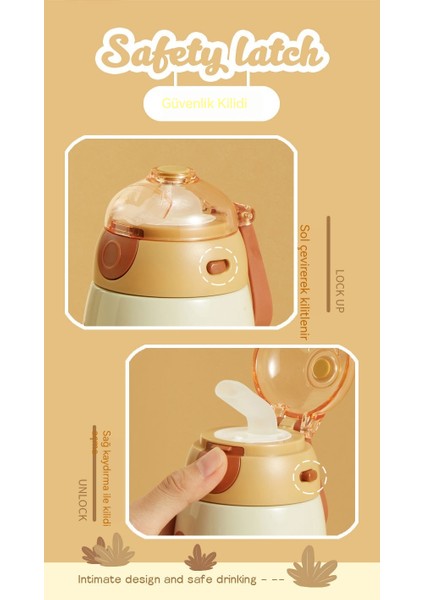 Çocuk Karikatür Termos Bardak Pipetli Hediyelik Bardak 316 Paslanmaz Çelik Termos Sıcak (Yurt Dışından) indirimleri