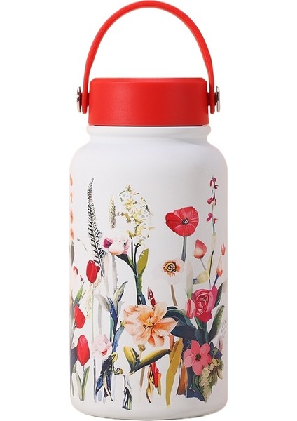650ML Yalıtımlı Su Kısıtıcısı Büyük Kapasiteli Öğrenci Taşınabilir Spor Baskılı Su Bardağı (Yurt Dışından)