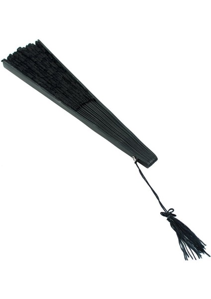 Parti Gelin Düğün Dekorasyon Için El Yapımı Pamuk Dantel Katlanır El Fan (Siyah) (Yurt Dışından) fiyatları