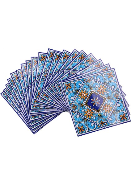 20 Adet/grup 3D Avrupa Tarzı Kiremit Duvar Sticker Mutfak Banyo Tuvalet Fayansları Bel Hattı Sanatsal Fresk Zemin Çapraz Duvar Çıkartmaları (Yurt Dışından)