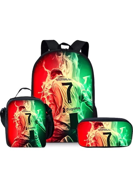 Karikatür Okul Çantası Ilkokul Okul Çantası Büyük Kapasiteli Sırt Çantası Omuz Çantası Kalem Çantası Üç Parçalı Set (Yurt Dışından)