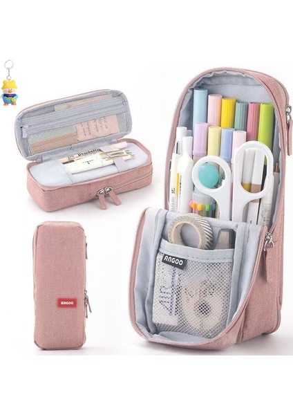 Katlanır Kalem Çantası Öğrenci Basit Moda Erkek Kız Kırtasiye Büyük Kapasiteli Okul Çantası Tarzı (Yurt Dışından)