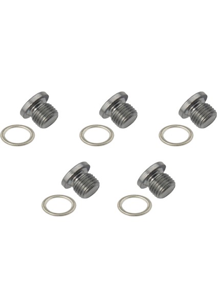 5 Adet Motor Yağı Karteri Tahliye Tapası Kiti Vw Jetta Golf cc Passat Audı Q3 Q5 Q7 Tt N0138157 N91167901 (Yurt Dışından)