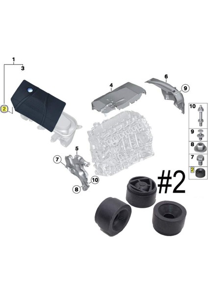 3 Adet Motor Montaj Burcu Ford Focus 2004-2011 Için 4M5G-6A994-AA 1434444 Koruyucu Kapak Altında Koruma Plakası (Yurt Dışından) fiyatları
