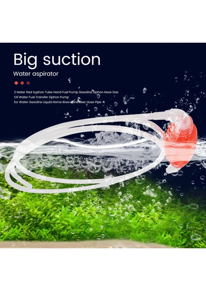 Metre Kırmızı Sifon Tüpü El Yakıt Pompası Benzin Sifon Hortumu Gaz Yağı Su Yakıt Transfer Sifon Pompası Su Benzinli Sıvı Ev Demlemek Şarap Bira Hortum Borusu (Yurt Dışından) indirimleri