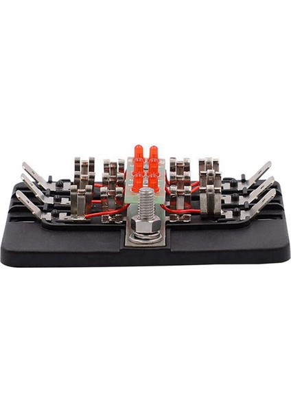 6 Yollu Kürek Terminali Bıçak 12-32V Sigorta Kutusu Tutucu LED Işık Kiti Araba Tekne Deniz Üç Tekerlekli Bisiklet Otomotiv 30A Sigortalar (Yurt Dışından) fırsatları