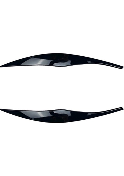 Araba Parlak Siyah Farlar Kaşları Göz Kapakları Kapak Kirpik Başkanı Işık Çıkartmaları Bmw 3 Serisi Için E90 E91 320I 330I 05-12 (Yurt Dışından)