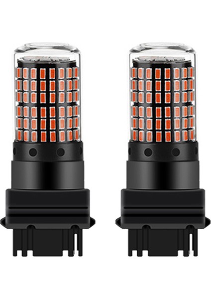 2 Adet LED Ampul 3156 P27W T25 3014 144SMD Canbus Lambası Yüksek Parlaklık Araba Arka Ampul Fren Lambaları Geri Vites Sinyal Lambası Kırmızı (Yurt Dışından)