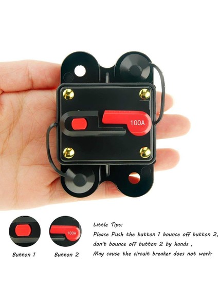 Devre Kesici 100A Menüsel Sıfırlamalı Ev Güneş Enerjisi Sistemi Araba Ses ve Amfi Koruması 12V-24V Dc Sıfırlama Invertörü (Yurt Dışından) indirimleri