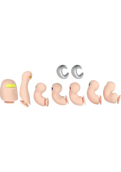 Crocs Takunya Kacık Slaytlar Sandalet Için 3D Ayak Takıları, Çocuklar ve Yetişkinler Için 7 Adet Komik Ayakkabı Takılar Dekorasyon (Yurt Dışından)