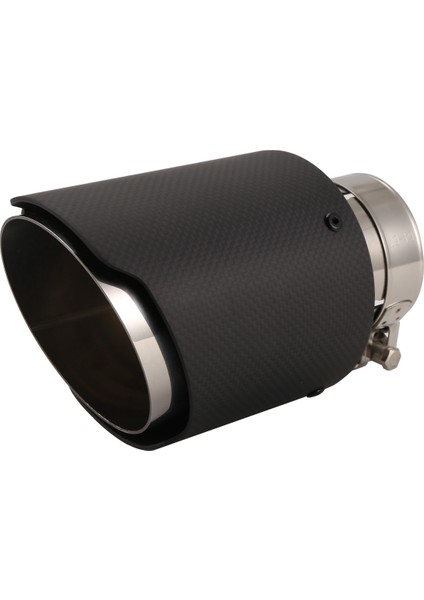 Araba Mat Karbon Fiber Egzoz Ucu 60-101MM Evrensel Araba Egzoz Borusu Modifikasyonu Kuyruk Boğazı Klipsli Kuyruk Borusu (Yurt Dışından)