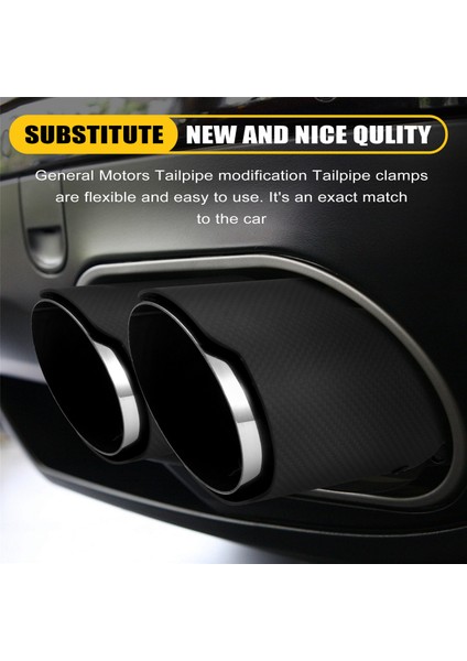 Araba Mat Karbon Fiber Egzoz Ucu 60-101MM Evrensel Araba Egzoz Borusu Modifikasyonu Kuyruk Boğazı Klipsli Kuyruk Borusu (Yurt Dışından) fiyatları