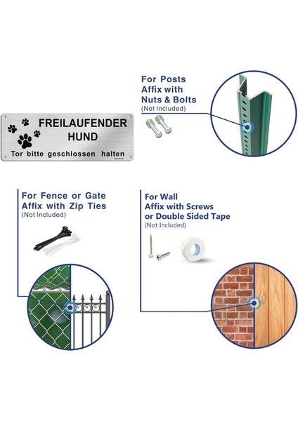 Hier Wache Ich Hund Vorsicht Freilaufender Hund Burcu Betreten Auf Eigene Gefahr Burcu Fırçalanmış (Yurt Dışından) fiyatları