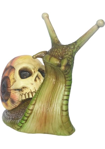 Cadılar Bayramı Kafatası Salyangozu, Kafatası Heykeli, Ev Dekorasyonu Reçine El Sanatları Açık Bahçe Dekorasyonu Kafatası Sanat Heykeli Süsleme A (Yurt Dışından)