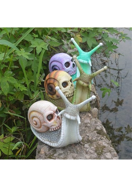 Cadılar Bayramı Kafatası Salyangozu, Kafatası Heykeli, Ev Dekorasyonu Reçine El Sanatları Açık Bahçe Dekorasyonu Kafatası Sanat Heykeli Süsleme A (Yurt Dışından) indirimleri