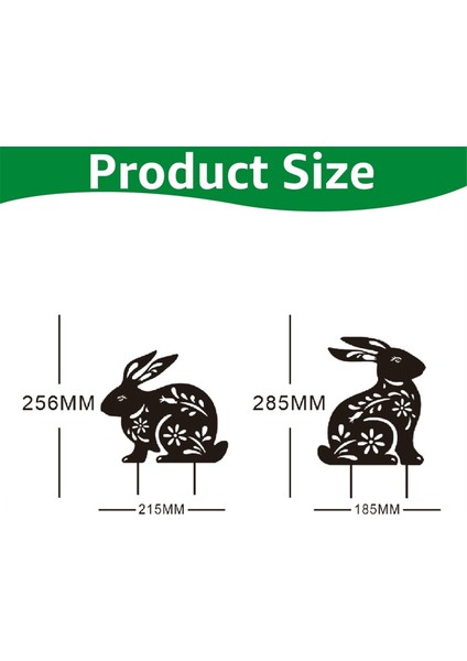 2 Adet Tavşan Bahçe Kazıkları Metal Tavşan Kazıkları Metal Bahçe Tavşan Dekorasyonları Heykeller Yaratıcı Tavşan Silüeti Çim (Yurt Dışından) fiyatları