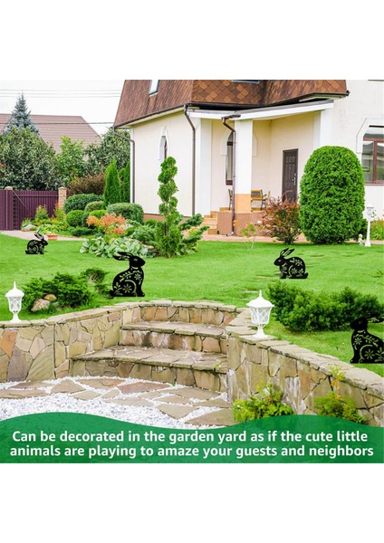 2 Adet Tavşan Bahçe Kazıkları Metal Tavşan Kazıkları Metal Bahçe Tavşan Dekorasyonları Heykeller Yaratıcı Tavşan Silüeti Çim (Yurt Dışından) fırsatları