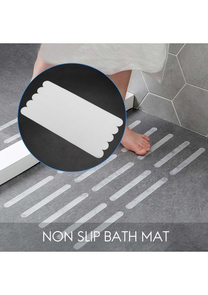 25 Adet Mutfak ve Banyo Şeffaf Kaymaz Etiketler Merdiven Basamakları Bant Küvet Duş Odası Kaymaz Şeritler (Yurt Dışından) fiyatları