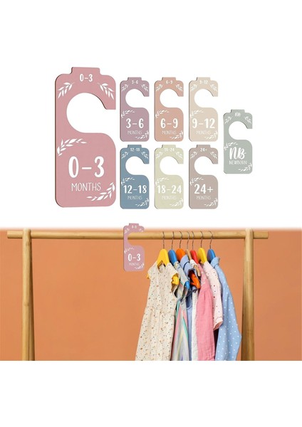 16 Adet Ahşap Bebek Dolabı Bölücüleri Bebek Giysileri Düzenleyici Yenidoğan Malzemeleri Yeni Ebeveynler Için (Yurt Dışından) fırsatları