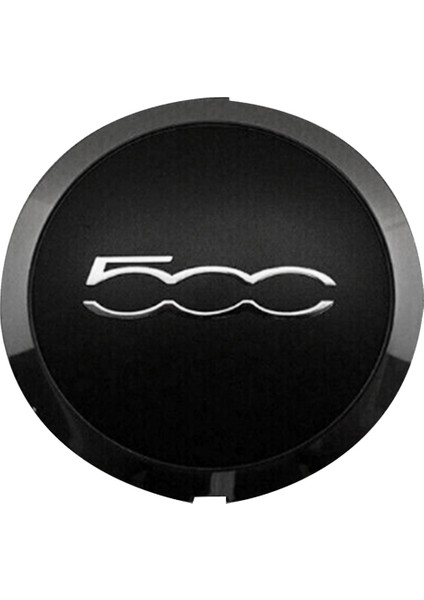 Fiat 500 Tekerlekler Için 133MM Jant Kapağı Merkezi Hub Kapakları 68078419AC 68078421AC Toz Kapağı 51884863 Siyah (Yurt Dışından)
