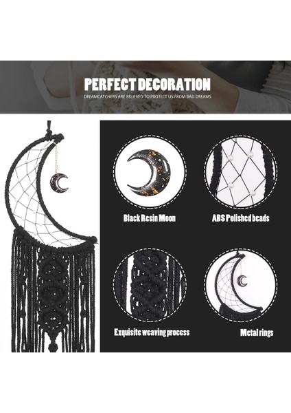 Bohemian Ay Dream Catchers Püskül Makrome Dream Catchers Düğün Duvar Asma Dekor Ev Odası Ay Dekor Hediyeler Beyaz (Yurt Dışından) fiyatları