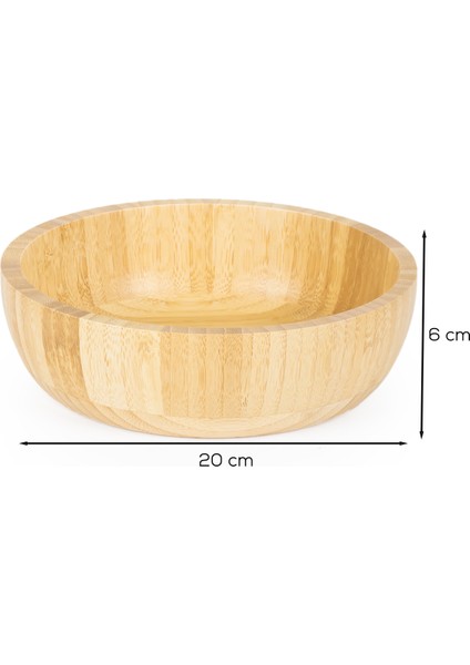 2061 Orta Boy Doğal Bambu Salata Kasesi 20CM modelleri