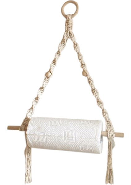 Iskandinav Duvar Askılı Ahşap Çubuk Giymek Için Yatak Odası Oturma Odası Süslemesi El Örgüsü Ev Dekoru (Yurt Dışından)