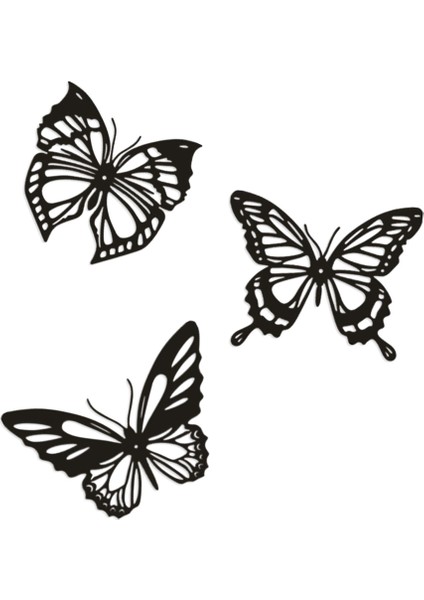 Adet Kelebek Metal Duvar Dekoru Siyah Kelebek Metal Duvar Asılı Dekorlar Çiftlik Evi Rustik Ev Ofis Yatak Odası Dekoru (Yurt Dışından)