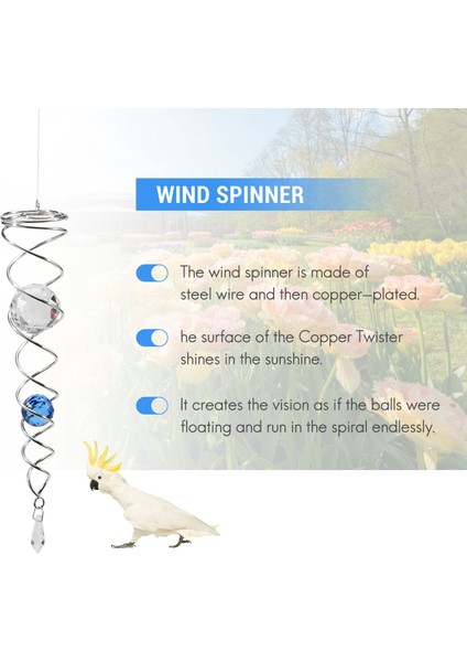 Rüzgar Ahenge Fırıldak Kristal Metal Tel Kristal Top Rüzgar Spinner Çan Spiral Kuyruk Açık Bahçe Dekorasyonu Için (Yurt Dışından) fırsatları
