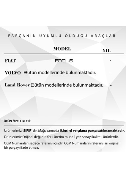 Ford Focus, Volvo, Land Rover Için Araba Kapı Kilit Motoru fiyatları