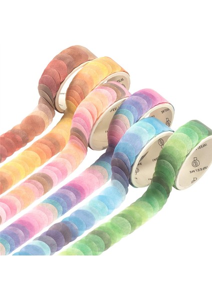 Rulo Morandi Nokta Washi Bant Nokta Çıkartmaları Daire Nokta Etiketleri Dıy Dekoratif Günlüğü Planlayıcısı Scrapbooking Fotoğraf Albümleri (Yurt Dışından)