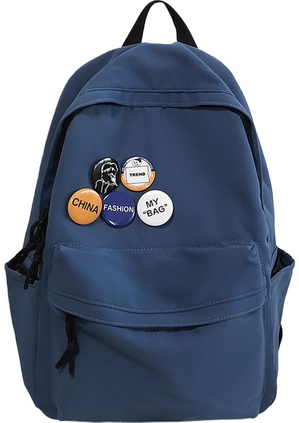 Düz Renk Ortaokul Lise Öğrencisi Sırt Çantası Moda Okul Çantası (Yurt Dışından)