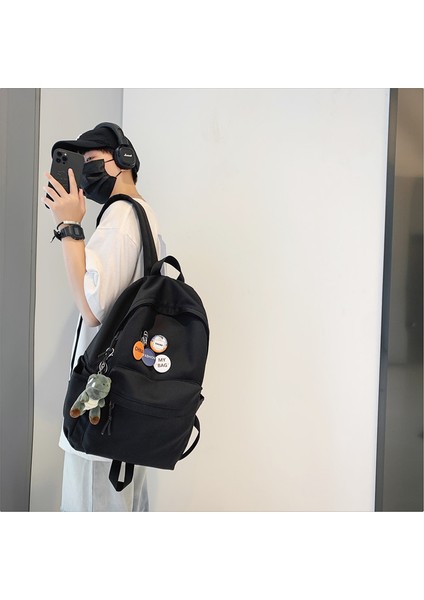 Düz Renk Ortaokul Lise Öğrencisi Sırt Çantası Moda Okul Çantası (Yurt Dışından) indirimleri