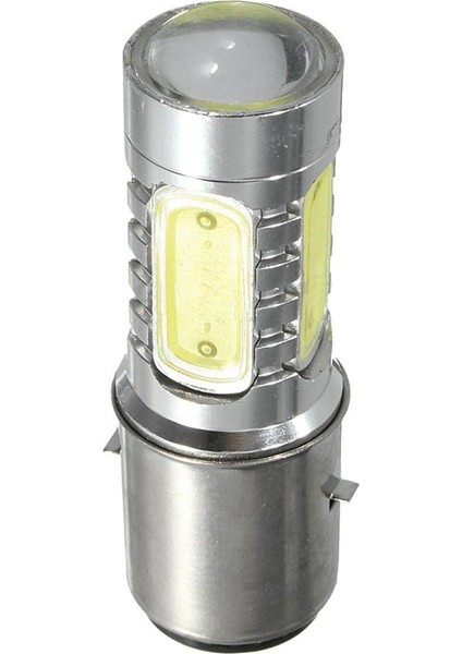12 V BA20D H6 4 Cob LED Beyaz Ampul Işık Motosiklet Bisiklet Moped Atv Far (Yurt Dışından)