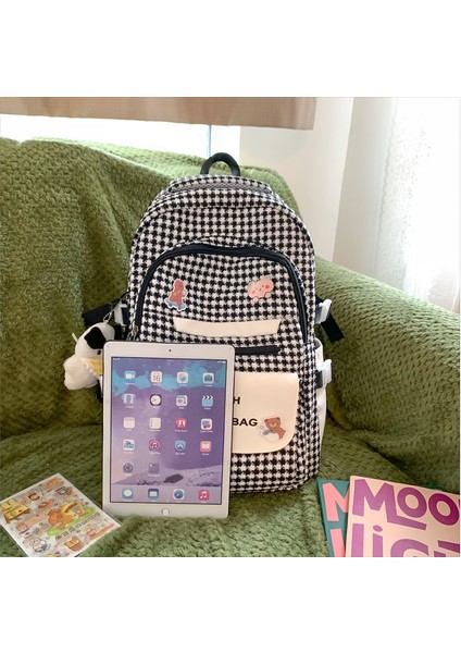 Ortaokul Öğrencisi Ekose Harf Omuz Çantası (Yurt Dışından) modelleri