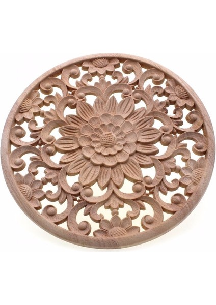 Oyma Çiçek Oyma Yuvarlak Ahşap Aplikler Mobilya Dolabı Boyasız Ahşap Pervaz Çıkartması Dekoratif FIGURINE15X15X2CM (Yurt Dışından) modelleri