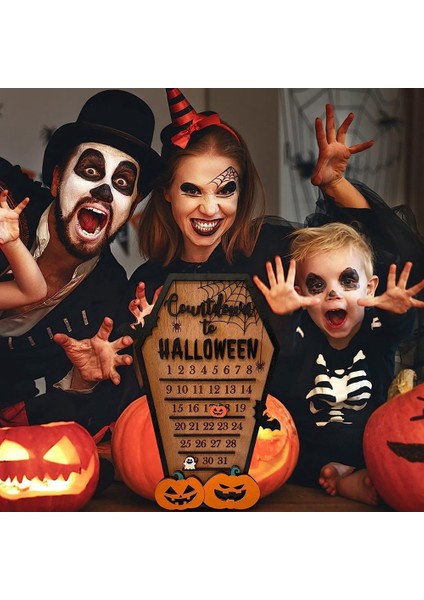 Geri Sayım Cadılar Bayramı Tabut Takvimi Cadılar Bayramı Evi Şekilli Geri Sayım Takvimi Kesim 3 Boyutlu Dekorasyon (Yurt Dışından) fiyatları