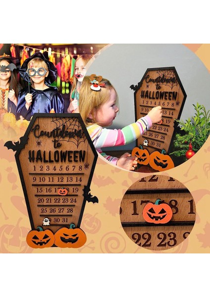 Geri Sayım Cadılar Bayramı Tabut Takvimi Cadılar Bayramı Evi Şekilli Geri Sayım Takvimi Kesim 3 Boyutlu Dekorasyon (Yurt Dışından) indirimleri