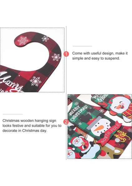 6 Adet Hediye Kancaları Noel Kapı Askısı Dekoru Parti Malzemeleri Noel Kapı Askısı Süsü Noel Partisi Ikramları Noel Dekorasyonu (Yurt Dışından) indirimleri