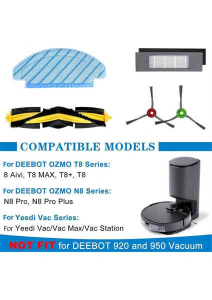 Ecovacs Deebot Ozmo T8 Aıvı/t8 Max/t8 Serisi/n8 Pro/n8 Pro Robot Vakum Yedek Parçaları (Yurt Dışından) fiyatları