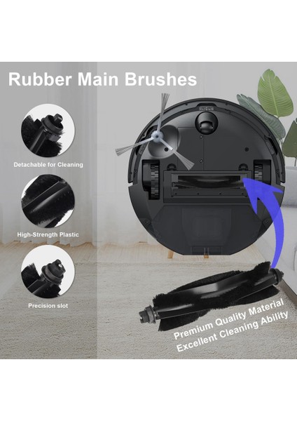 Otomatik Elektrikli Süpürgeler USB Şarjlı Mini Temizlik Makinesi, Siyah (Yurt Dışından) indirimleri
