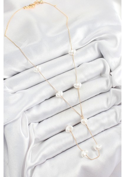 Bfs 316L Çelik Incili Kalp Figürlü Y Model Gold Renk Kadın Kolye fiyatları